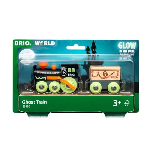 BRIO 33986 - Geisterzug Glow in the Dark - Eisenbahnzubehör Holzeisenbahn - Empfohlen für Kinder ab 3 Jahren von BRIO