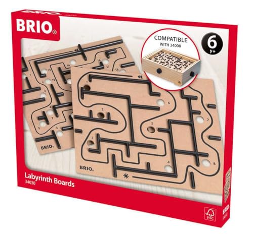 BRIO 34030 Labyrinth Ersatzplatten - Zwei Neue Schwierigkeitsstufen als Erweiterung Labyrinth - Für Kinder ab 6 Jahren von BRIO