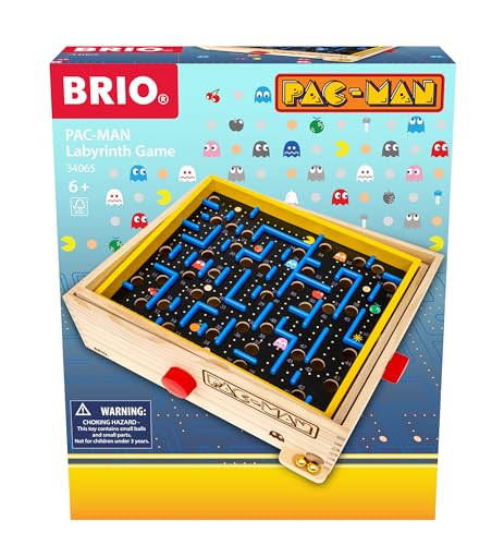 BRIO – 34065 PAC-Man Labyrinth| Klassische Holzspiele für Kinder ab 6 Jahren von BRIO