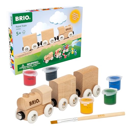BRIO – 36006 Holzzug zum Anmalen | Individuell gestaltbare DIY-Spielzeugeisenbahn aus Holz für Kinder ab 5 Jahren BRIO – 36006 Holzzug zum Anmalen | Individuell gestaltbare DIY-Spielzeugeisenbahn aus Holz für Kinder ab 5 Jahren von BRIO