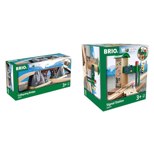 BRIO 63339100 Einsturzbrücke & World 33674 - Signal Station von BRIO