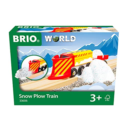 BRIO World 33606 Schneeräumzug - Winterliche Ergänzung für die BRIO Holzeisenbahn - Empfohlen ab 3 Jahren von BRIO