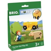 BRIO 63387500 Spielpäckchen Bäuerin mit Schwein von BRIO