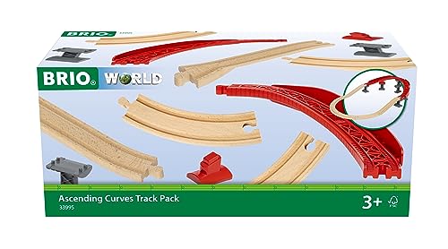 BRIO World 33995 Schienenpaket Berg und Tal - 16-teiliges Schienenpaket mit vielen tollen Layout-Möglichkeiten - Kompatibel mit allen Produkten der BRIO World und empfohlen für Kinder ab 3 Jahren von BRIO