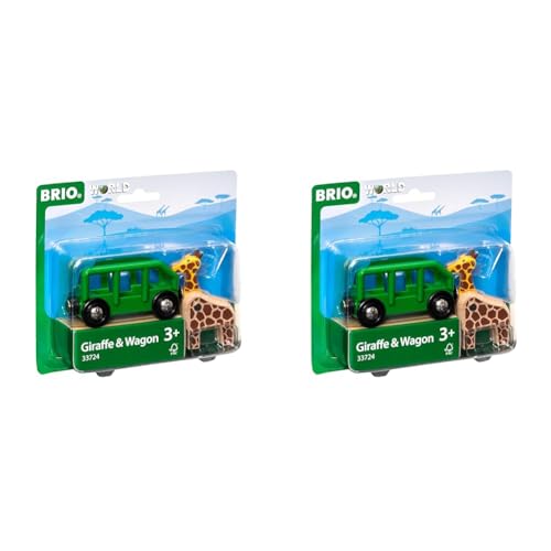 BRIO Bahn 33724 - Giraffenwagen (Packung mit 2) von BRIO