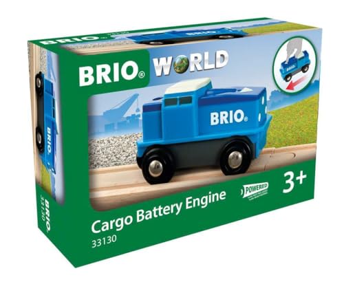 BRIO 33130 Blaue Batterie Frachtlok von BRIO