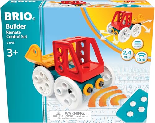 BRIO Builder 34605 - Builder Auto mit Fernsteuerung - Konstruktionsspielzeug für Kinder ab 3 Jahren - spannendes Lernspielzeug ab 3 von BRIO