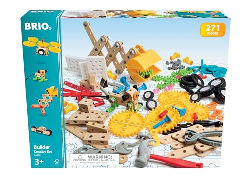 BRIO Builder - 34606 Builder Kindergartenset, 271 TLG. | 271-teiliges Lern- und Konstruktionsspielzeug für Kinder ab 3 Jahren von BRIO