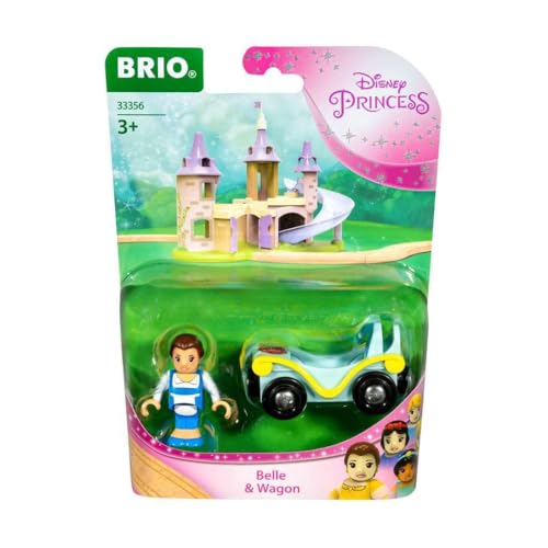 BRIO Disney Princess 33356 Belle mit Waggon - Ergänzung Holzeisenbahn - Empfohlen ab 3 Jahren von BRIO