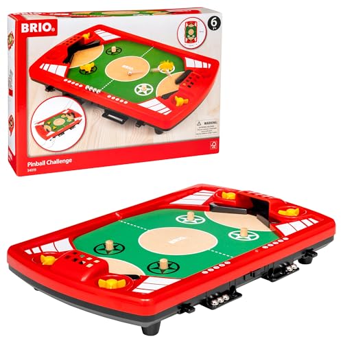 BRIO Spiele 34019 Tischfußball-Flipper - Pinball als Holzspielzeug für Kinder - Kinderspielzeug, Kinderspiel ab 6 Jahren von BRIO