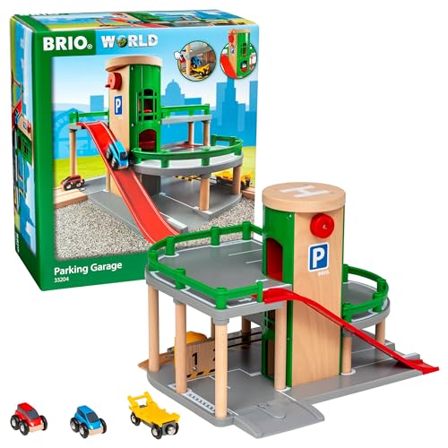 BRIO World 33204 Parkhaus, Straßen & Schienen - Eisenbahnzubehör Holzeisenbahn - Empfohlen für Kinder ab 3 Jahren von BRIO