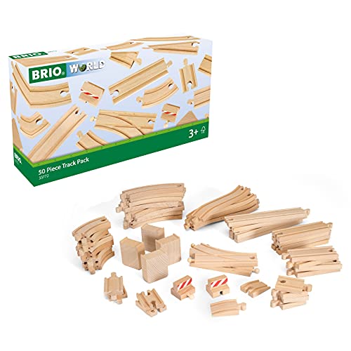 BRIO World 33772 Großes Schienensortiment 50 Teile - Schienen Set Eisenbahn - Kleinkindspielzeug empfohlen für Kinder ab 3 Jahren, tolles von BRIO