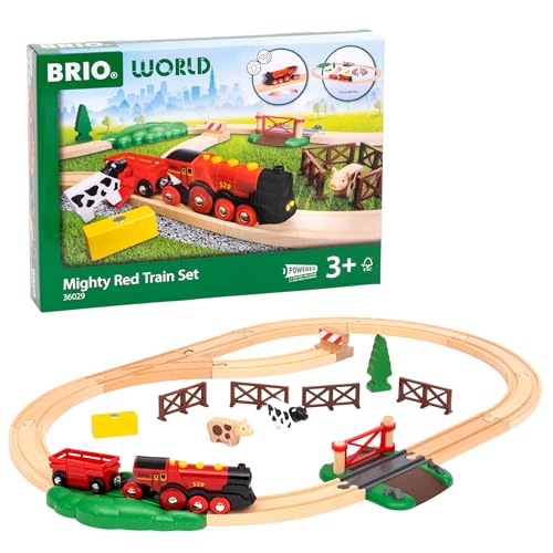 BRIO World - 36029 Rote Lola Bauernhof Zugset - Zugset für Kinder ab 3 Jahren von BRIO