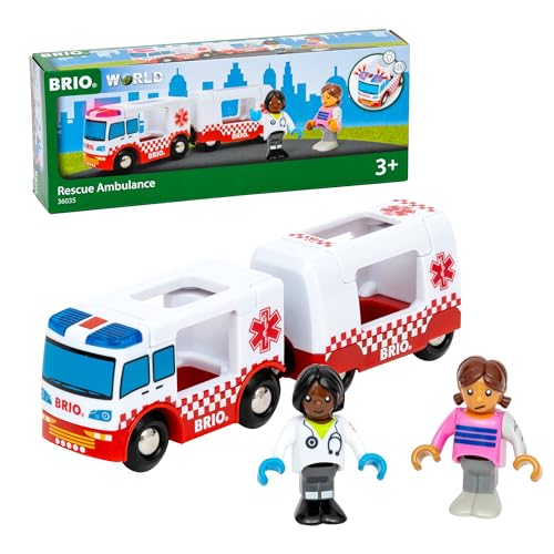 BRIO World – 36035 Rettungswagen | Zugset-Zubehör für Kinder ab 3 Jahren von BRIO