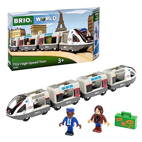 BRIO World – 36087 Trains of The World TGV Hochgeschwindigkeitszug | Spielzeuglok für Kinder ab 3 Jahren von BRIO