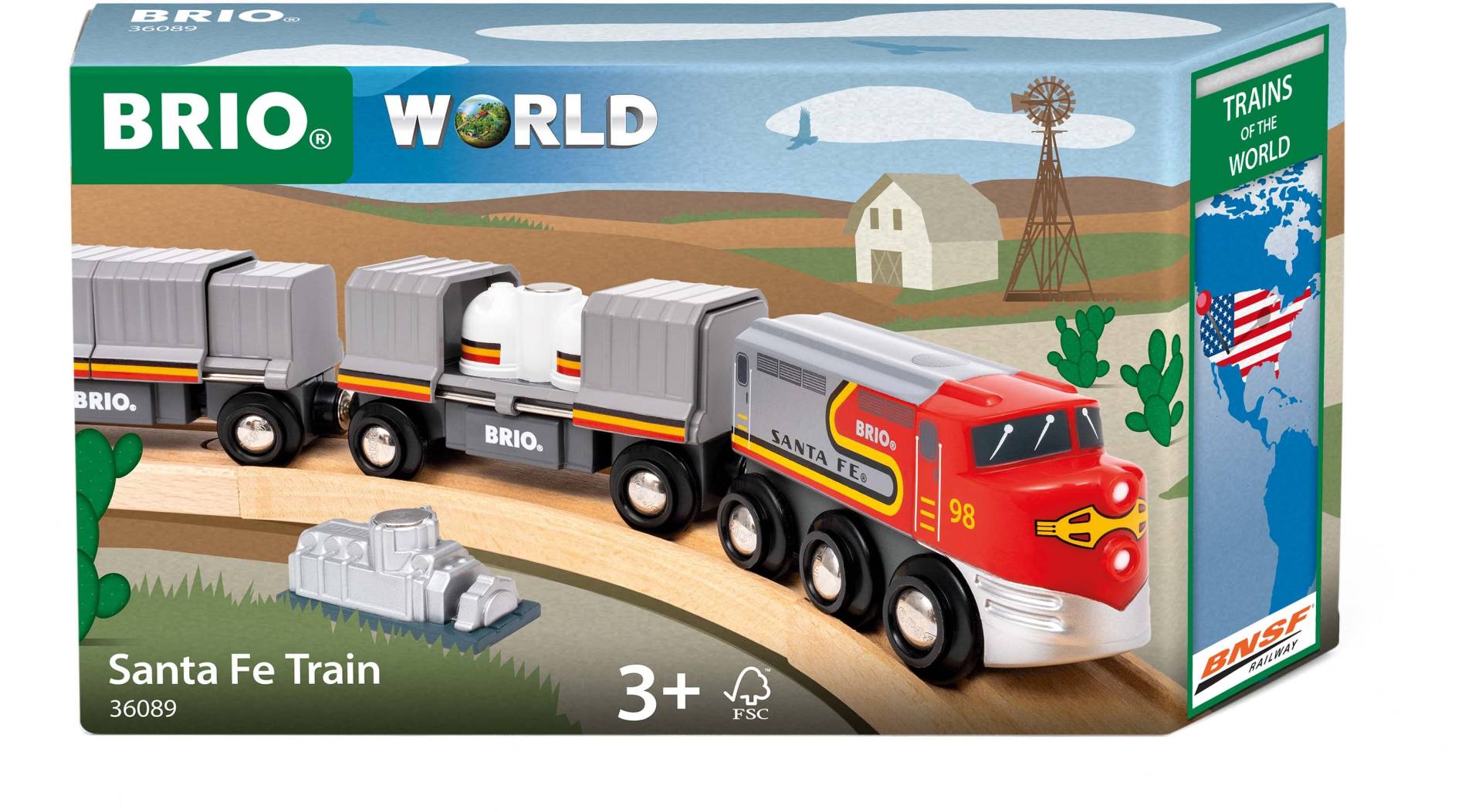 BRIO World 36089 Trains of the World Santa Fe Zug von BRIO