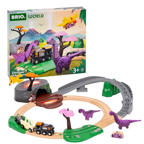 BRIO World – 36094 Dinosaurier Abenteuer-Set | Zugset für Kinder ab 3 Jahren von BRIO