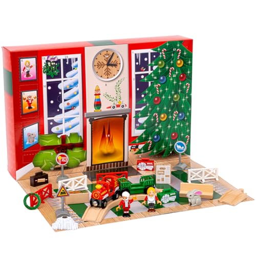 BRIO World – 36100 Adventskalender 2024 | Zubehör zum Zugset für Kinder ab 3 Jahren, kompatibel Eisenbahnsets & Zubehör von BRIO