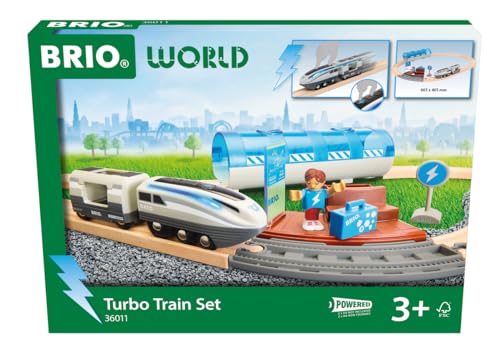 BRIO World - Turbo-Zug Set - Zugset für Kinder ab 3 Jahren, Spielzeug ab 3 von BRIO