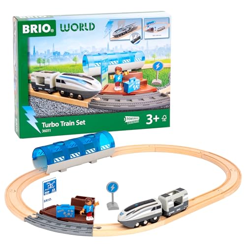 BRIO World - Turbo-Zug Set - Zugset für Kinder ab 3 Jahren, Spielzeug ab 3 von BRIO