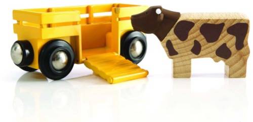 Brio 33406000 Tierwagen mit Kuh von BRIO