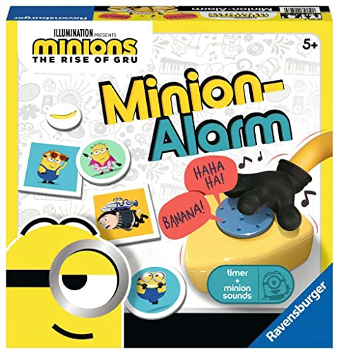 Ravensburger Spiele - 20597 - Minions 2: Minion-Alarm - Spannendes Reaktions-Spiel mit elektronischem Timer und original Minions-Sounds - Für 2-6 Spieler von 5-99 Jahren von BRIO