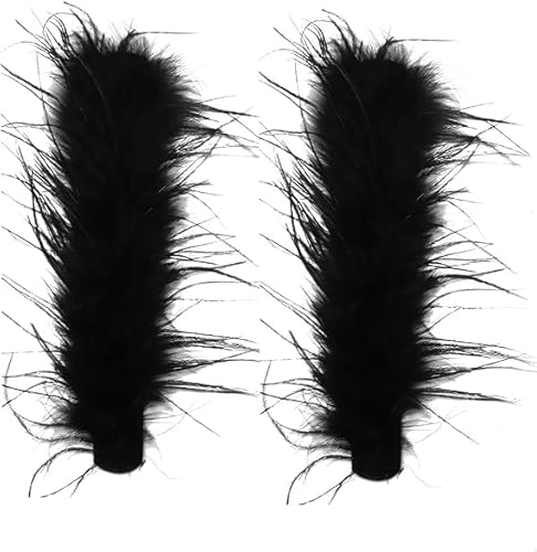 BRISKORE 1 Paar Feder Armband Damen Feather Slap Bracelet, Schnapparmband Feder Slap Armbänder Feder Haarschmuck Feder Manschetten Dekorative Federärmel Party zubehör für Erwachsene, Kinderhandgelenke von BRISKORE