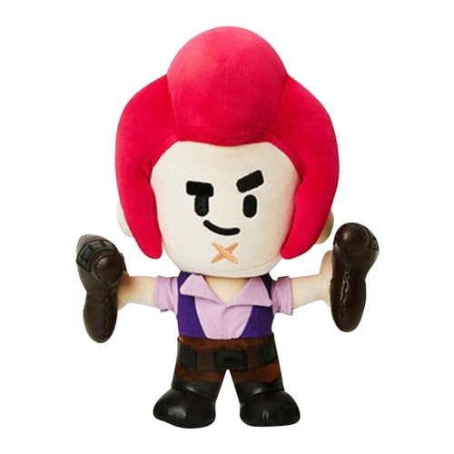 24 cm Plüschtiere aus der Brawl-Stars-Serie, Peripherie-Plüschpuppen beliebter Charaktere des Schießspiels, niedliche Anime-Figur Shelly/Pam/Cousin/Spike/Crow/Leon/Poco Plushie von BROJAQ