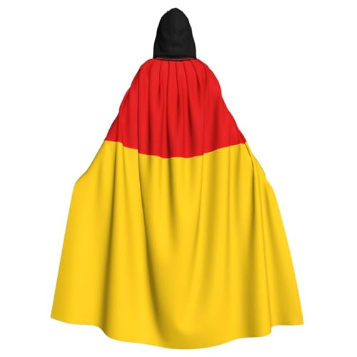 BROLEO Halloween Erwachsene Kapuzenumhang für Cosplay, Kostümpartys und mehr deutsche Flagge Bild von BROLEO