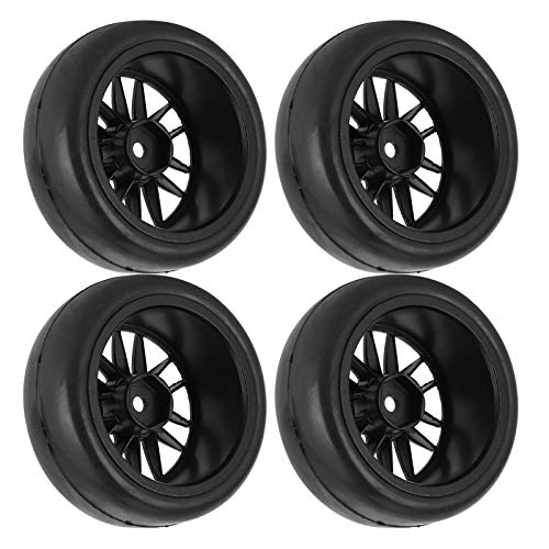 BROLEO RC Drift Tires Set, RC Wheel Rim Tire Lightweight for OnRoad Racing Drifting RC Car for WPL D12 Remote Control Truck von BROLEO