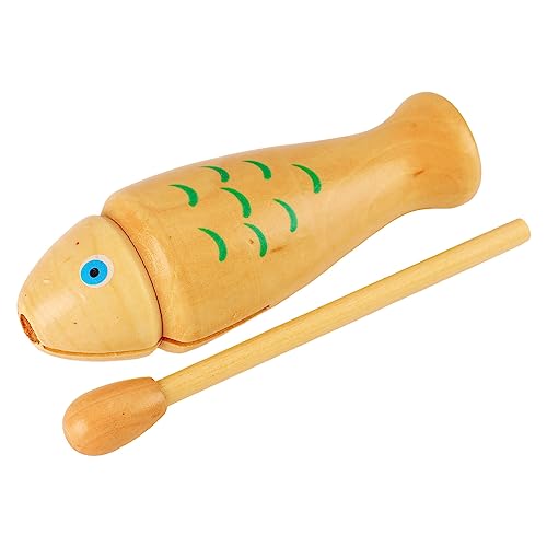 Fischform Percussion Spielzeug Holz Klopfen Hand Percussion Instrument Fisch Spielzeug für Dekoration von BROLEO