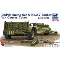 BRONCO MODELS AB3551 1:35 25pdr Ammo set & No.27 Limber w / Canvas Cover von BRONCO MODELS