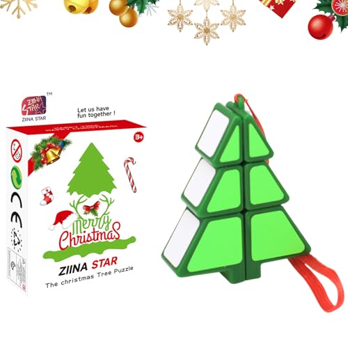 BRTNUP Weihnachts Mini Speed Cube Schlüsselanhänger, Würfel und Puzzle, Mini Original Zauberwürfel für Kinder und Erwachsene von BRTNUP