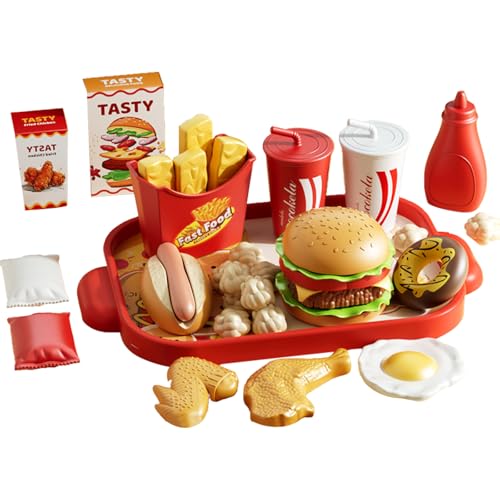 Kinderküche Spielküche Zubehör, Fast Food Spielzeug Set, Lebensmittel Spielzeug, Rollenspiele Kinder Ab 3, Lernspielzeug Kinder, KüchenzubehörKinder für Mädchen und Jungen Ab 3 Jahre Kinderküche Spielküche Zubehör, Fast Food Spielzeug Set, Lebensmittel Spielzeug, Rollenspiele Kinder Ab 3, Lernspielzeug Kinder, KüchenzubehörKinder für Mädchen und Jungen Ab 3 Jahre von BRTNUP