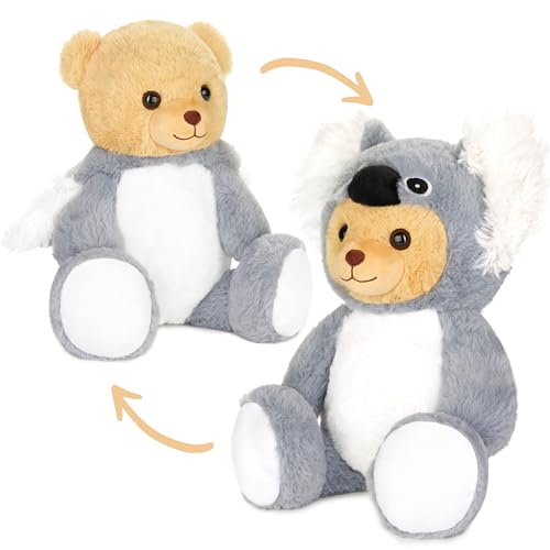 BRUBIES Teddy Koala - 25 cm Teddybär im Koalakostüm mit Kapuze - Plüschtier für kuschelige Abenteuer - Kuscheltier Geschenk für Kinder von BRUBIES