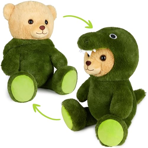 BRUBIES Teddy Krokodil - 25 cm Teddybär im Krokodilkostüm mit Kapuze - Plüschtier für kuschelige Abenteuer - Kuscheltier Geschenk für Kinder - Grün BRUBIES Teddy Krokodil - 25 cm Teddybär im Krokodilkostüm mit Kapuze - Plüschtier für kuschelige Abenteuer - Kuscheltier Geschenk für Kinder - Grün von BRUBIES
