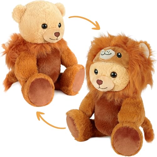 BRUBIES Teddy Löwe - 25 cm Teddybär im Löwenkostüm mit Kapuze - Plüschtier für kuschelige Abenteuer - Kuscheltier Geschenk für Kinder - Braun BRUBIES Teddy Löwe - 25 cm Teddybär im Löwenkostüm mit Kapuze - Plüschtier für kuschelige Abenteuer - Kuscheltier Geschenk für Kinder - Braun von BRUBIES
