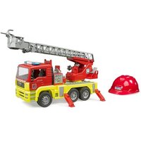 BRUDER 01760 MAN TGA Feuerwehr mit Drehleiter, Wasserpumpe und Licht und Sound Modul + Extra Spielhelm BRUDER 01760 MAN TGA Feuerwehr mit Drehleiter, Wasserpumpe und Licht und Sound Modul + Extra Spielhelm von BRUDER DIE PROFI SERIE