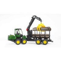 BRUDER 02133 John Deere 1210E Rückezug mit 4 Baumstämmen und Holzgreifer von BRUDER DIE PROFI SERIE