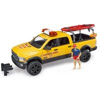 BRUDER 02506 RAM 2500 Power Wagon Life Guard mit Figur, Stand Up Paddle und Light & Sound Modul von BRUDER DIE PROFI SERIE