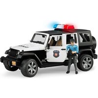 BRUDER 02526 Jeep Wrangler Unlimited Rubicon Polizeifahrzeug, Licht & Sound und Polizist von BRUDER DIE PROFI SERIE