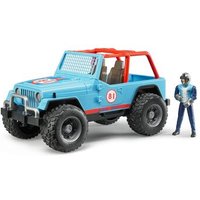 BRUDER 02541 Jeep Cross Country Racer blau mit Rennfahrer von BRUDER DIE PROFI SERIE