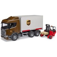 BRUDER 03582 Scania Super 560R UPS Logistik-LKW mit Mitnahmestapler von BRUDER DIE PROFI SERIE