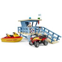 BRUDER 62780 bworld Life Guard Station mit Quad und Personal Water Craft von BRUDER DIE PROFI SERIE