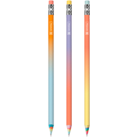 BRUNNEN 102906012 Bleistift „Rainbow Paper“ Länge: 18 cm pastellfarben in drei Farbkombinationen von BRUNNEN