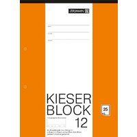 BRUNNEN 1042237 KIESER-Zeichenblock A4 KIESER 080012, unliniert mit Rand, mit großem Schriftfeld von BRUNNEN