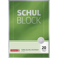 BRUNNEN 1052630 Schulblock Premium A4 unliniert, mit Doppelrand von BRUNNEN