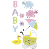 BRUNNEN 203780631 Sticker Mix Babysachen von BRUNNEN