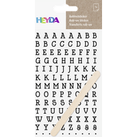 BRUNNEN 203780959 Rubbel-Sticker „Alphabet 2“, 100 × 190 mm, schwarz, 1 Blatt von BRUNNEN