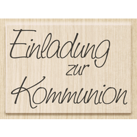 BRUNNEN 211800100 Stempel Kommunion / Konfirmation "Einladung zur Kommunion" von BRUNNEN